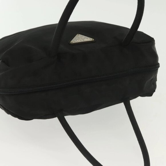 PRADA Hand Bag Nylon Black Silver Auth - Picture 7 of 16